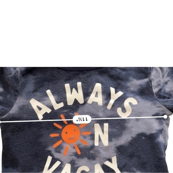 OLD Navy casual blue watercolor graphic design shirt/pullover long sleeves Boy3T - Picture 7 of 12